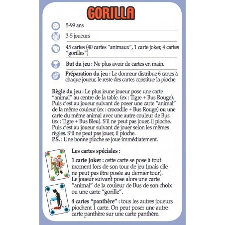 Jeux de cartes - GORILLA