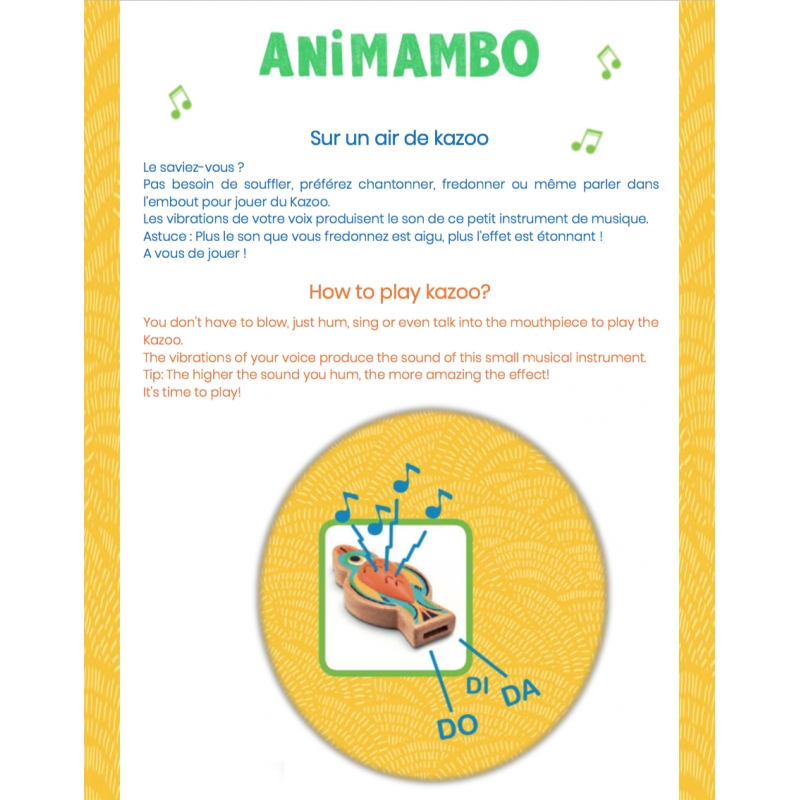 Animambo Kazoo Musical Instrument