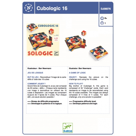 Djeco - Cubologic 16 Sologic