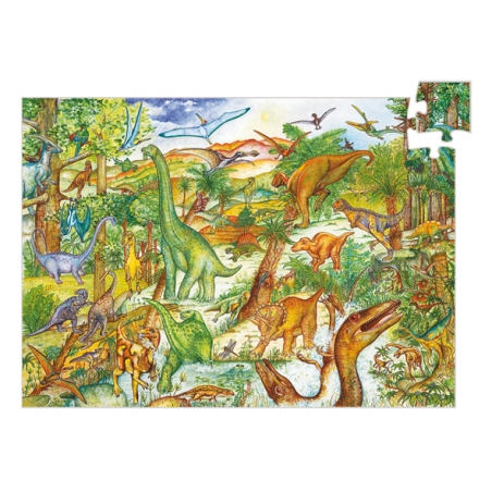 Puzzle observation - Dinosaures + Livret - 100 pcs