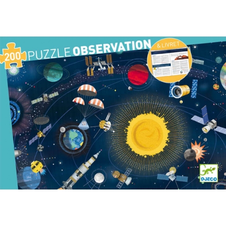 Puzzle observation - L'Espace + livret - 200 pcs