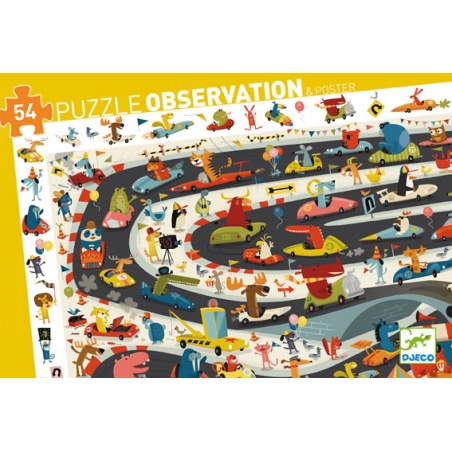 Puzzle observation - Rallye automobile - 54 pcs